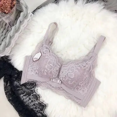 Luxury Wireless Lace Bra for Women's Support and Lift
