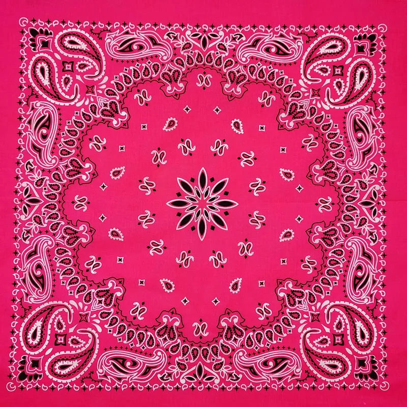New Fashion Hip Hop 100% Cotton Bandana Square Scarf 55cm*55cm Black Red Paisley Headband Printed For Women/Men/Boys/Girls
