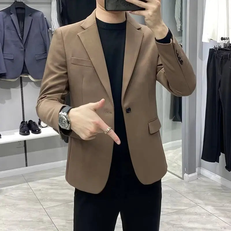 Dress Business Men's Suit Jackets Plus Big Size Oversize Coat Black Vintage Summer Classic Fashion 2024 Male Blazer New in Suits