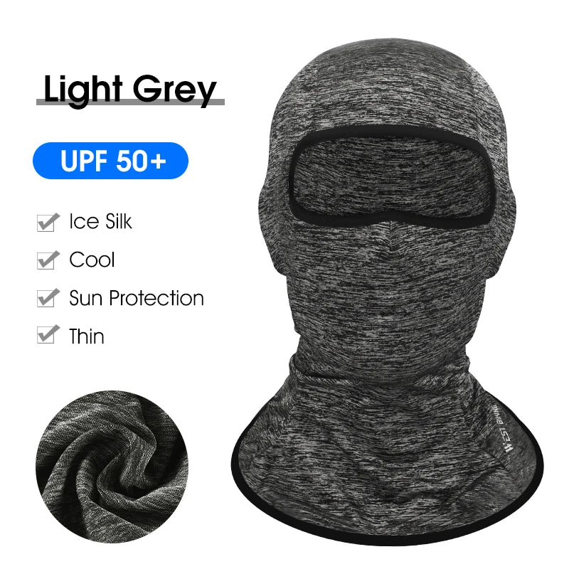 WEST BIKING Summer Breathable Cycling Cap Anti-UV Balaclava Men Full Face Mask Bicycle Motorcycle Running Cooling Sport Gear