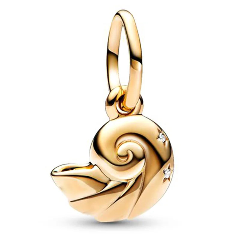 Disney Mickey Minnie Ice and Snow Princess Cartoon Series Pendant DIY Large Hole Zinc Charm Jewelry