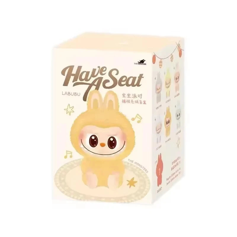 1:1 High Quality Macaron 2nd The Monsters Labubu Sitting Party Vinyl Plush Blind Box Decorative Surprise Box Doll Collection Gif