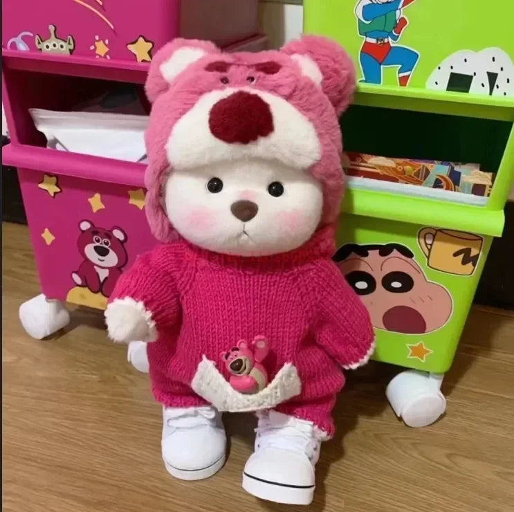 Clothes For 30cm Plush Toys Kawaii Plush Bear Doll Clothing Soft Bear White Brown Comfortable Cute Teddy Bear Kids Gift