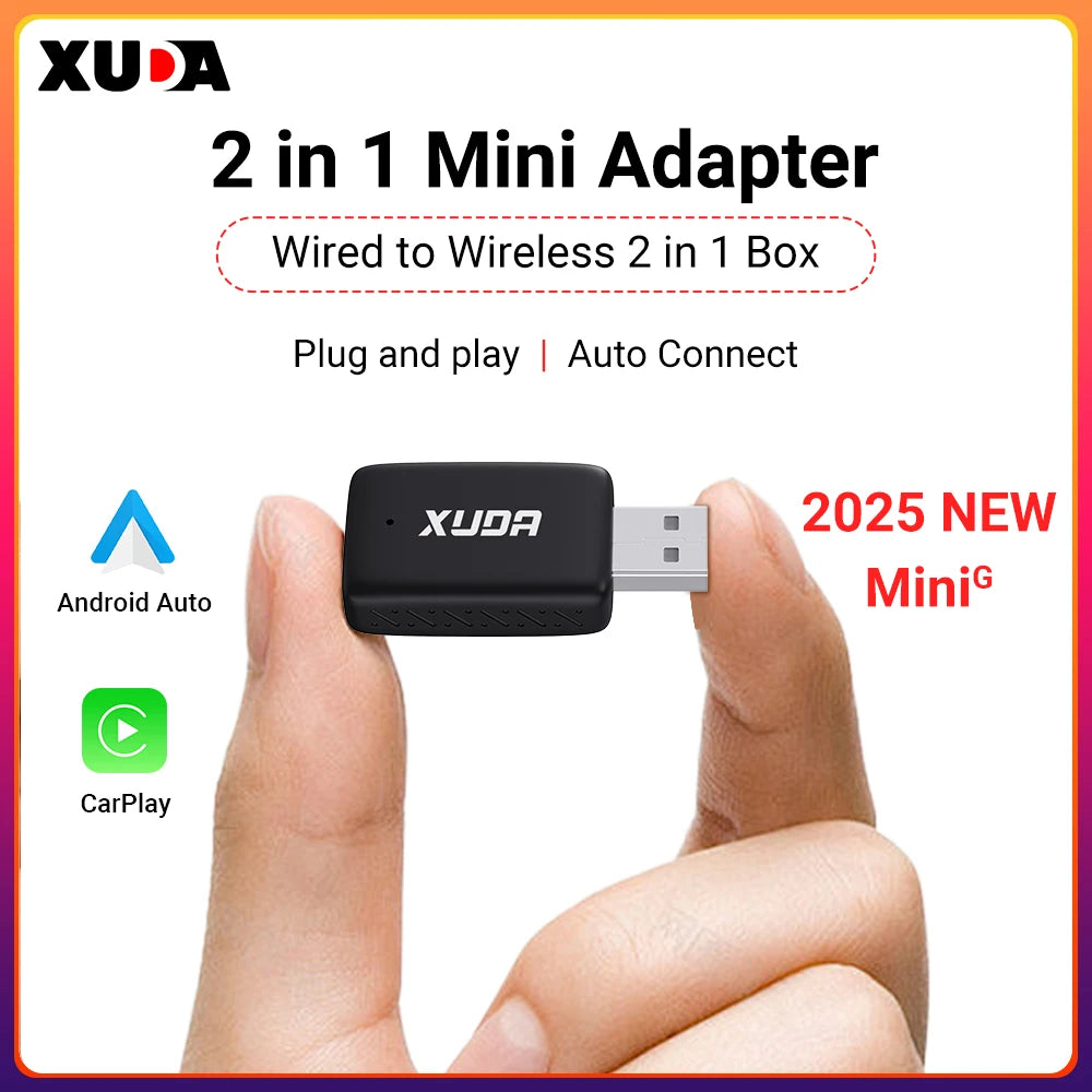 XUDA NEW Wireless CarPlay Android Auto Wireless Adapter Smart Mini Box Plug And Play WiFi Fast Connect Universal For Nissan