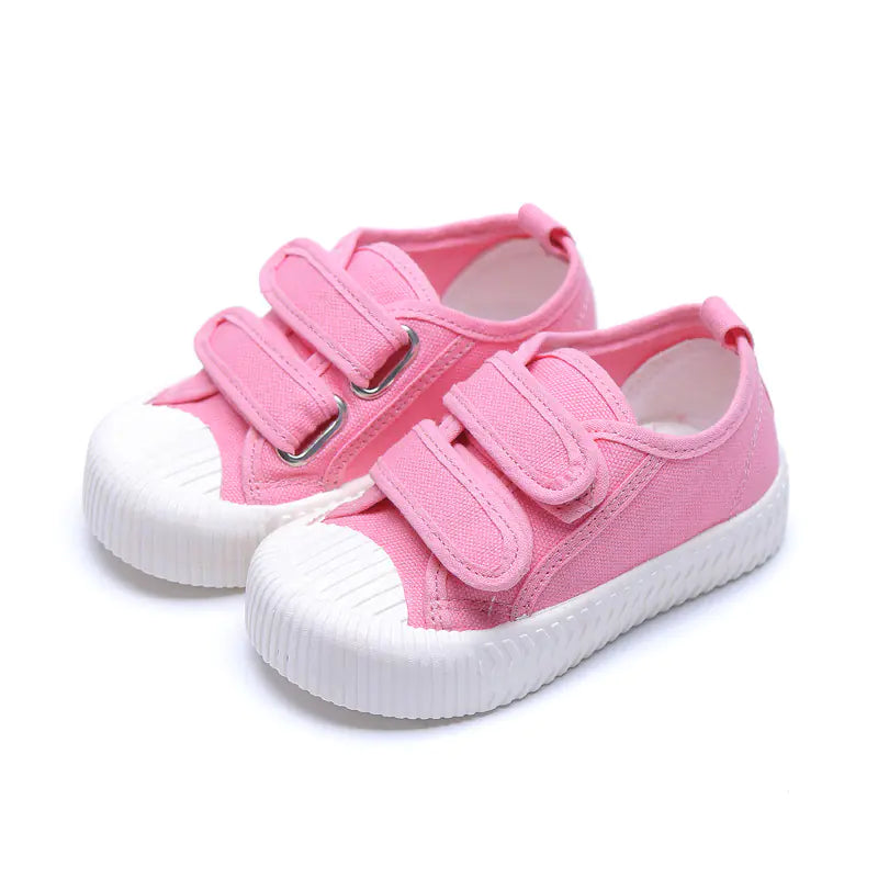 Soft Sole Velcro Canvas Sneakers for Casual Wear