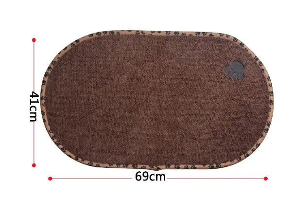 Pet Food Mat, Non-Slip & Washable for Cats and Dogs