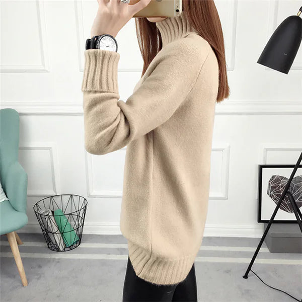 Turtleneck Sweater - Versatile Pullover Knitwear