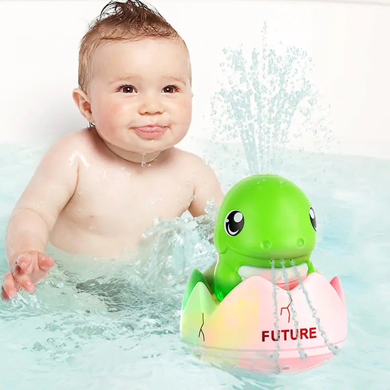 Dinosaur Bath Toys with Automatic Water Spray & Light