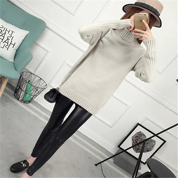Turtleneck Sweater - Versatile Pullover Knitwear
