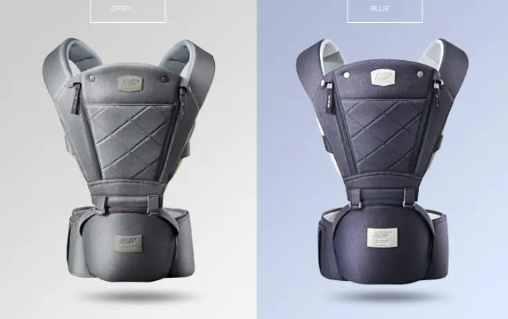 Baby Carrier with Bass Bear Hip Seat for Front Carry