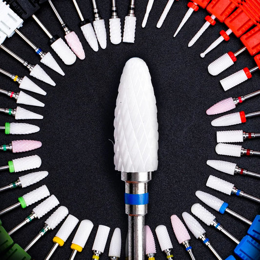 1pcs Ceramic Milling Cutter Nail Drill Bits Electric Manicure Drills Pedicure Mill Bits Machine Files Nail Art accessories Tool