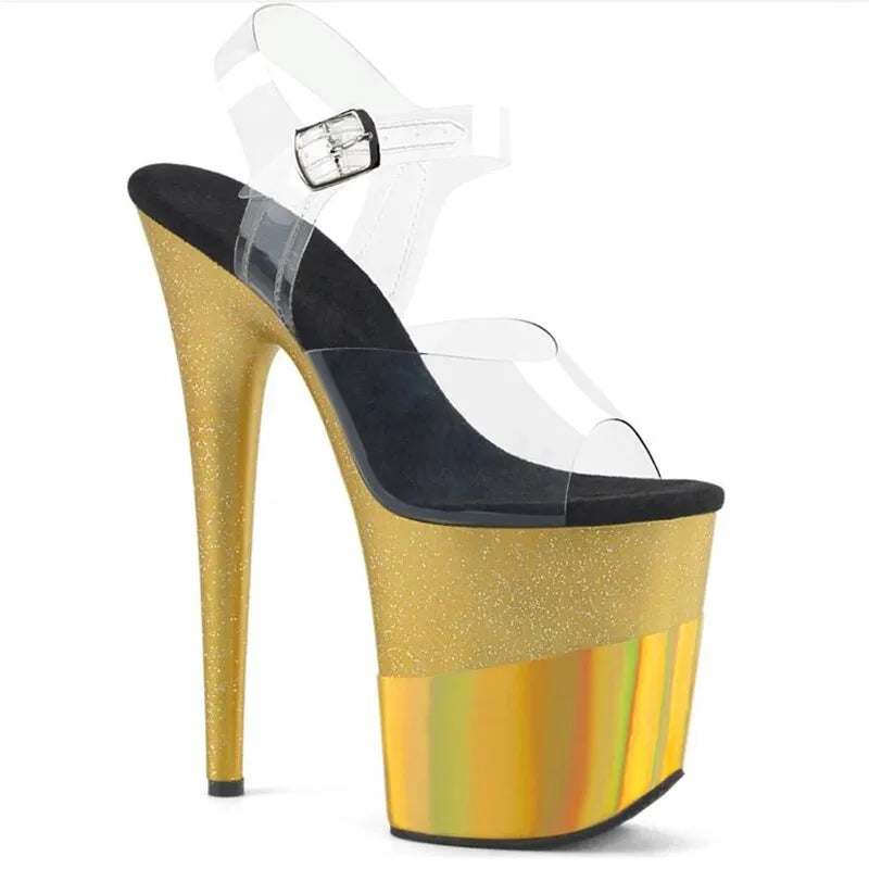 BBZAI New Pattern Pumps Superior Quality Super 20CM Thin High Heel Ladies Shoes Nightclub Sandals Waterproof Drop Shipping