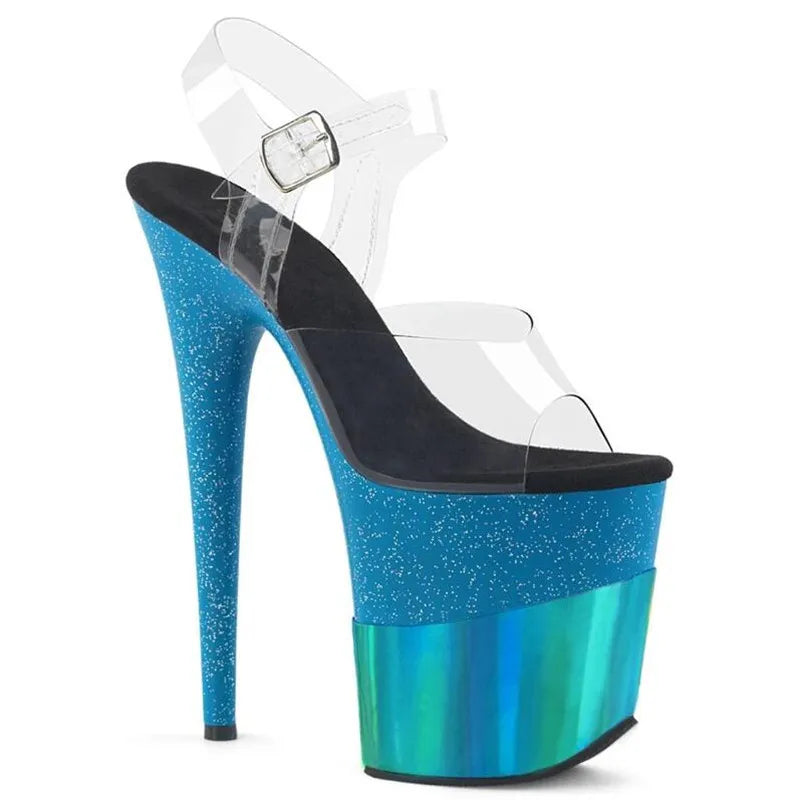 BBZAI New Pattern Pumps Superior Quality Super 20CM Thin High Heel Ladies Shoes Nightclub Sandals Waterproof Drop Shipping