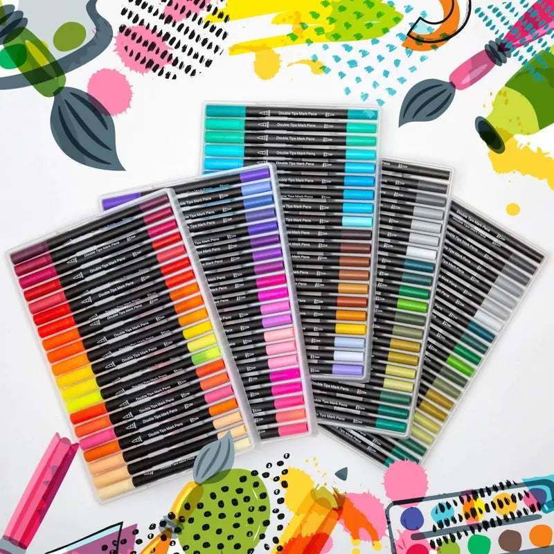Amazon Dual-Head Watercolor Markers 24 Colors Set
