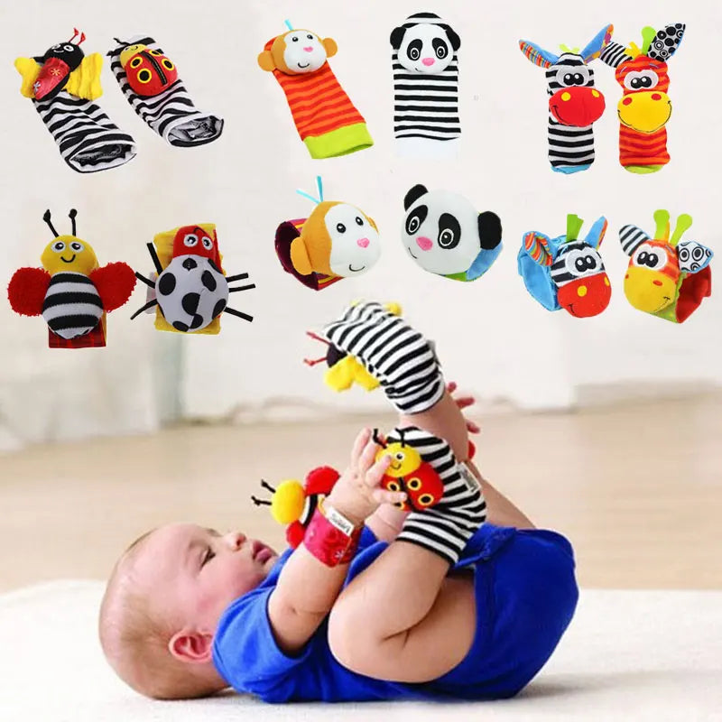 Baby Toys Baby Rattle Toys 0 12 Months Stuffed Animal Socks Wrist Strap Rattle Newborn Foot Sock Bug Wrist Strap Baby Socks