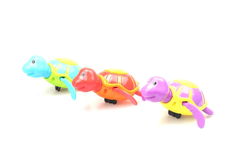 Baby Cute Animal Tortoise Classic Clockwork Water Toy Infant Swim Cartoon Turtle Wind-Up Toys Kids Summer Beach Bath Toys
