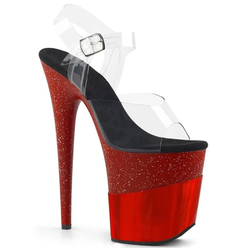 BBZAI New Pattern Pumps Superior Quality Super 20CM Thin High Heel Ladies Shoes Nightclub Sandals Waterproof Drop Shipping