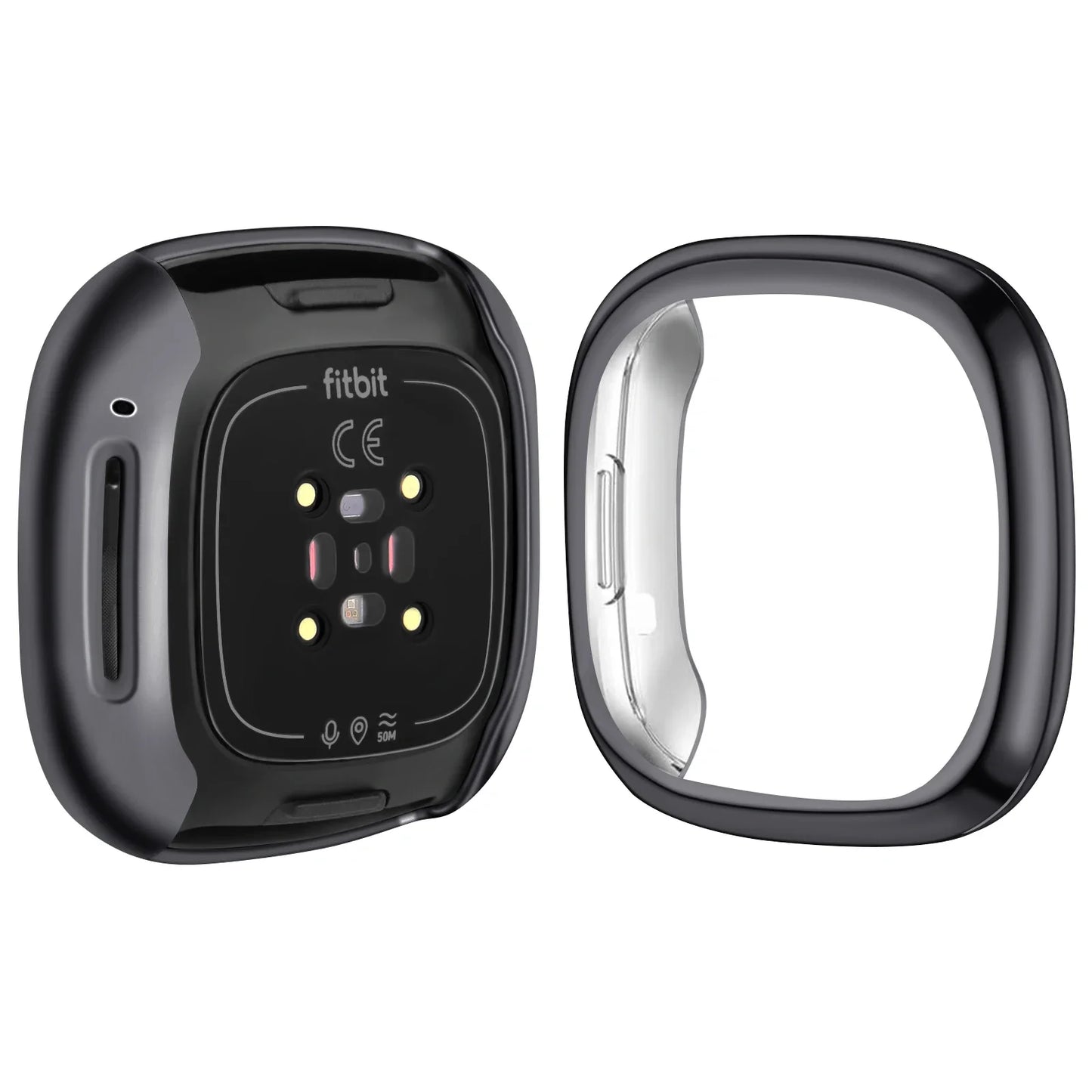 Full Cover Watch Case for Fitbit Versa 2/Versa 3/Versa 4 Screen Protector Case Bumper Cover for Fitbit Sense 2/Sense Protective