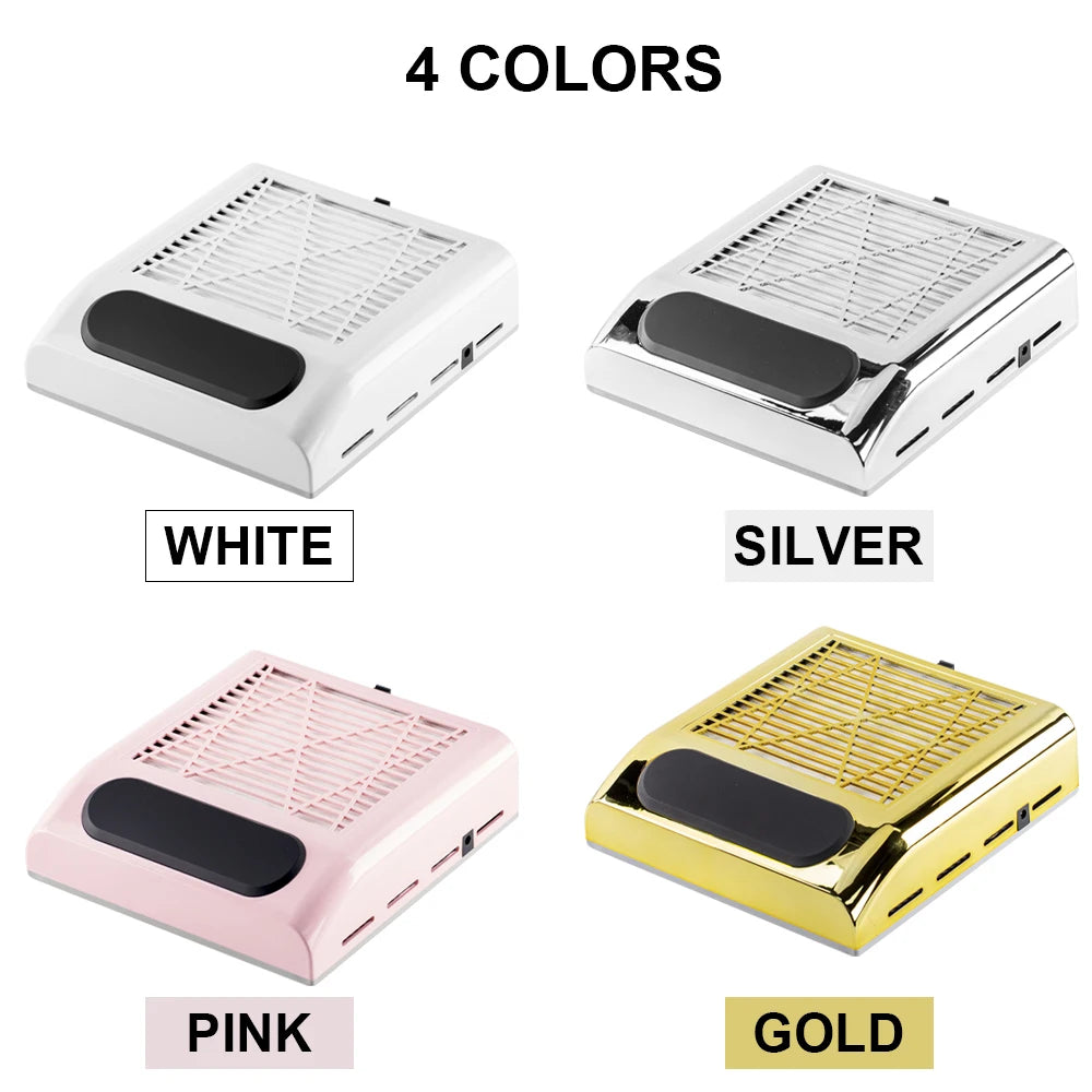 Nail Dust Collector Manicure Machine Tools Strong Power Nail Vacuum Cleaner With Remove Filter Nail Extractor Fan Nail Art Tool