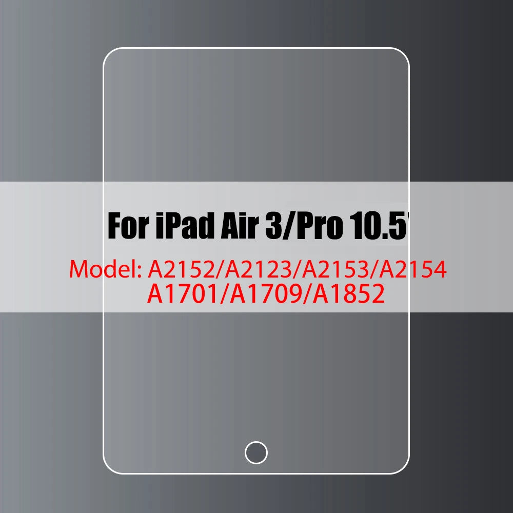 Tempered Glass Screen Protector For iPad 10.2 9.7 10. 5 10.9 Pro 11 New iPad 10 9 8 7 6 5 Air 4 3 2 Mini 2020 2021 2022