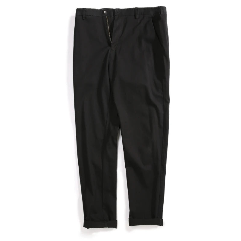 Plus Size 52 50 48 46 Breathable Casual Pants Men 100% Cotton Fabric Slim Chinos Male Business Straight Long Large Trousers