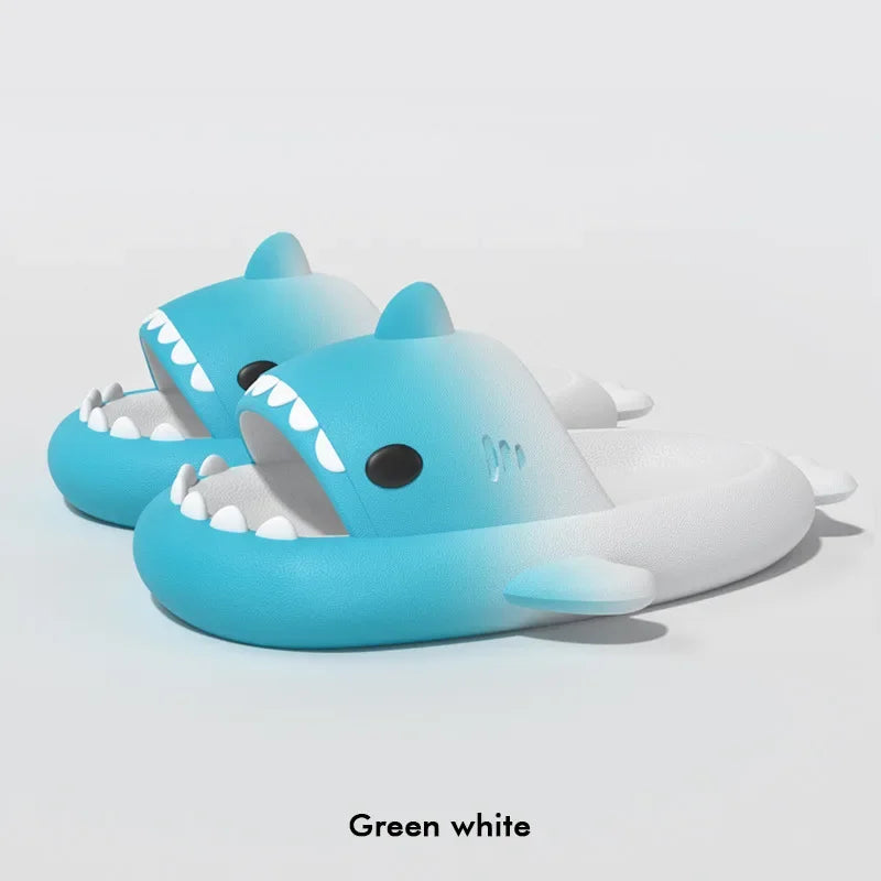 Home Shark Slippers Cloud Women Slides Clapper Summer Beach Indoor Soft Eva Sandal Men Male Non Slip Gradient Shoe Ladies Female