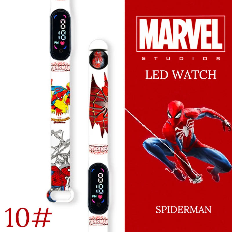 MINISO Spiderman Kid's Watches Men Sport Wristband Bracelet Waterproof Children Digital Watch Boys LED Clock relogio montre