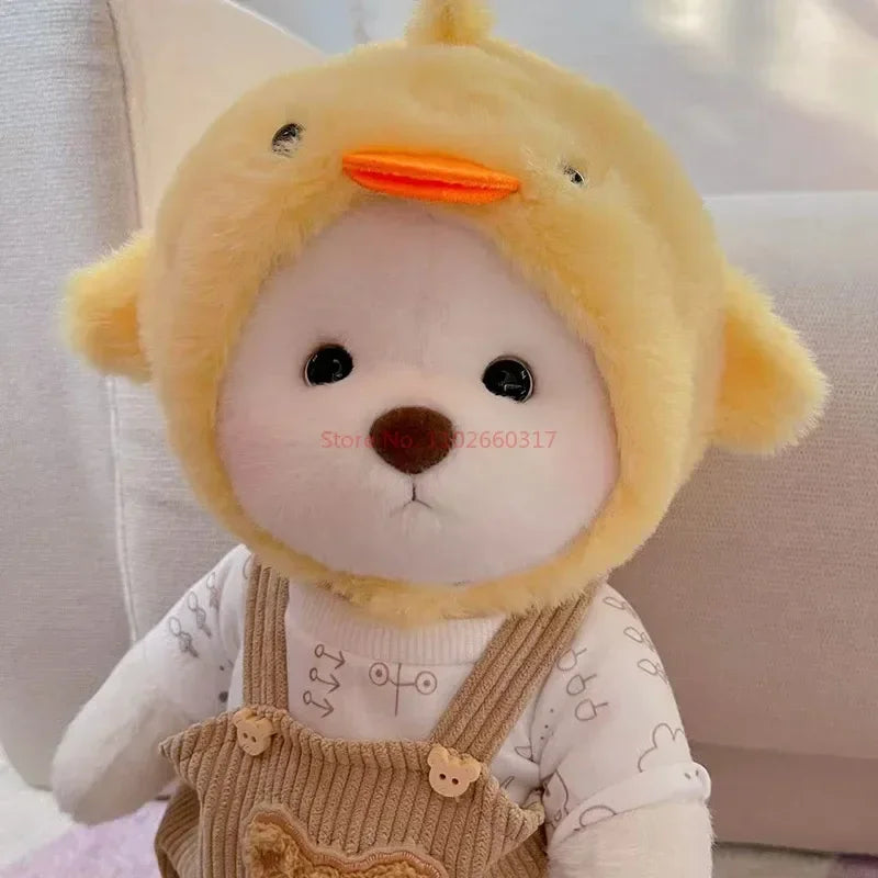 Clothes For 30cm Plush Toys Kawaii Plush Bear Doll Clothing Soft Bear White Brown Comfortable Cute Teddy Bear Kids Gift