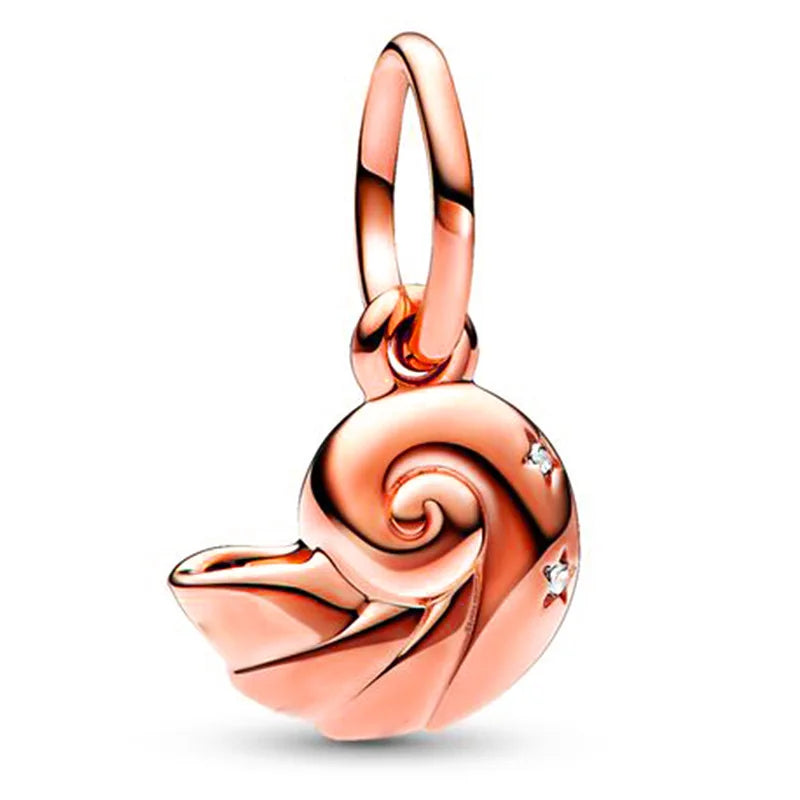 Disney Mickey Minnie Ice and Snow Princess Cartoon Series Pendant DIY Large Hole Zinc Charm Jewelry