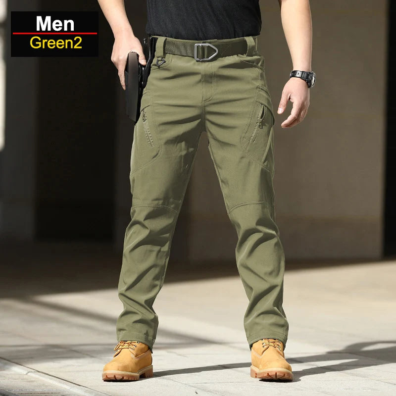 CHRLCK Men's Anti-scratch Tactical Pants Elasticity Hiking Trousers Men Waterproof Hunting Fishing Camping Pants Wear-resistant
