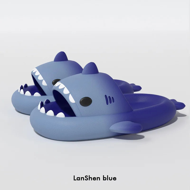 Summer Shark Slippers Women Flip Flops Home Shark Slides Anti-skid EVA Kids Outdoor Flats Shoes For Couples Men Beach Sandals