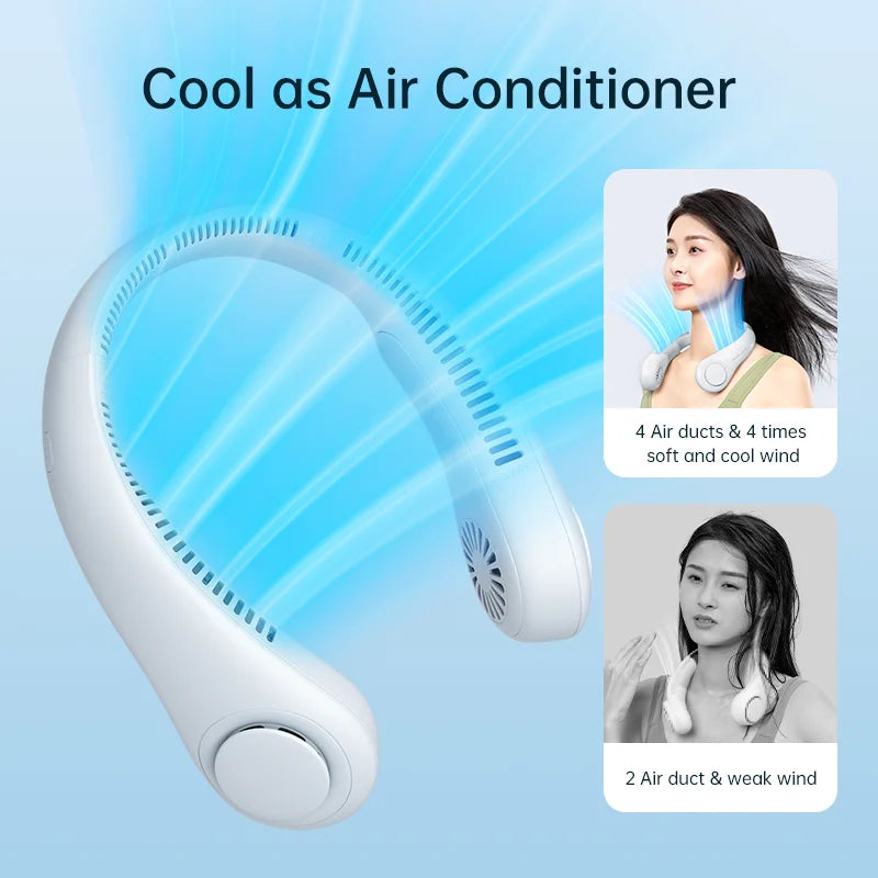 JISULIFE Rechargeable Portable Neck Fan