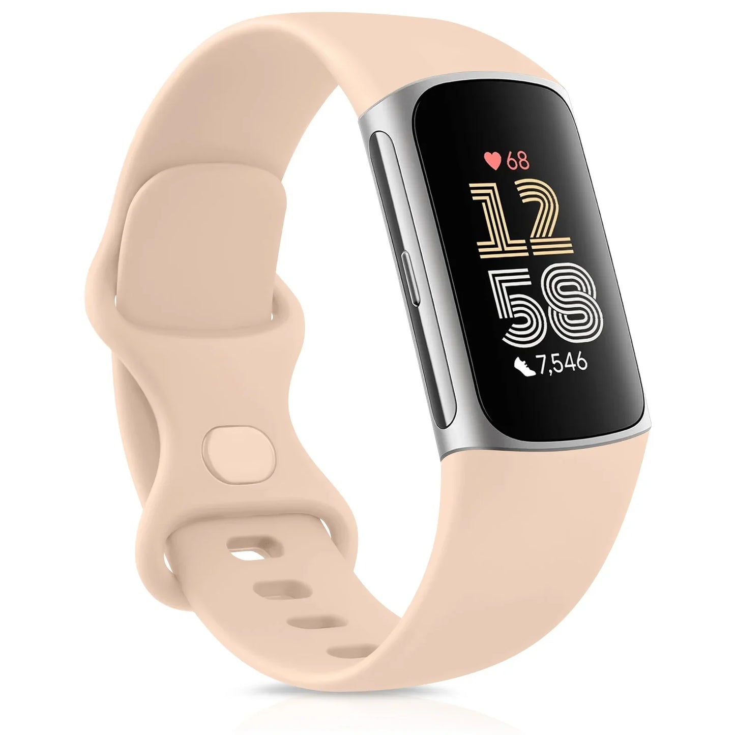 Smartwatch Band for Fitbit Charge 5 6 Strap Adjustable Watchband for Fitbit Charge 5/Charge 6 Correa Wistband Replacement Bands