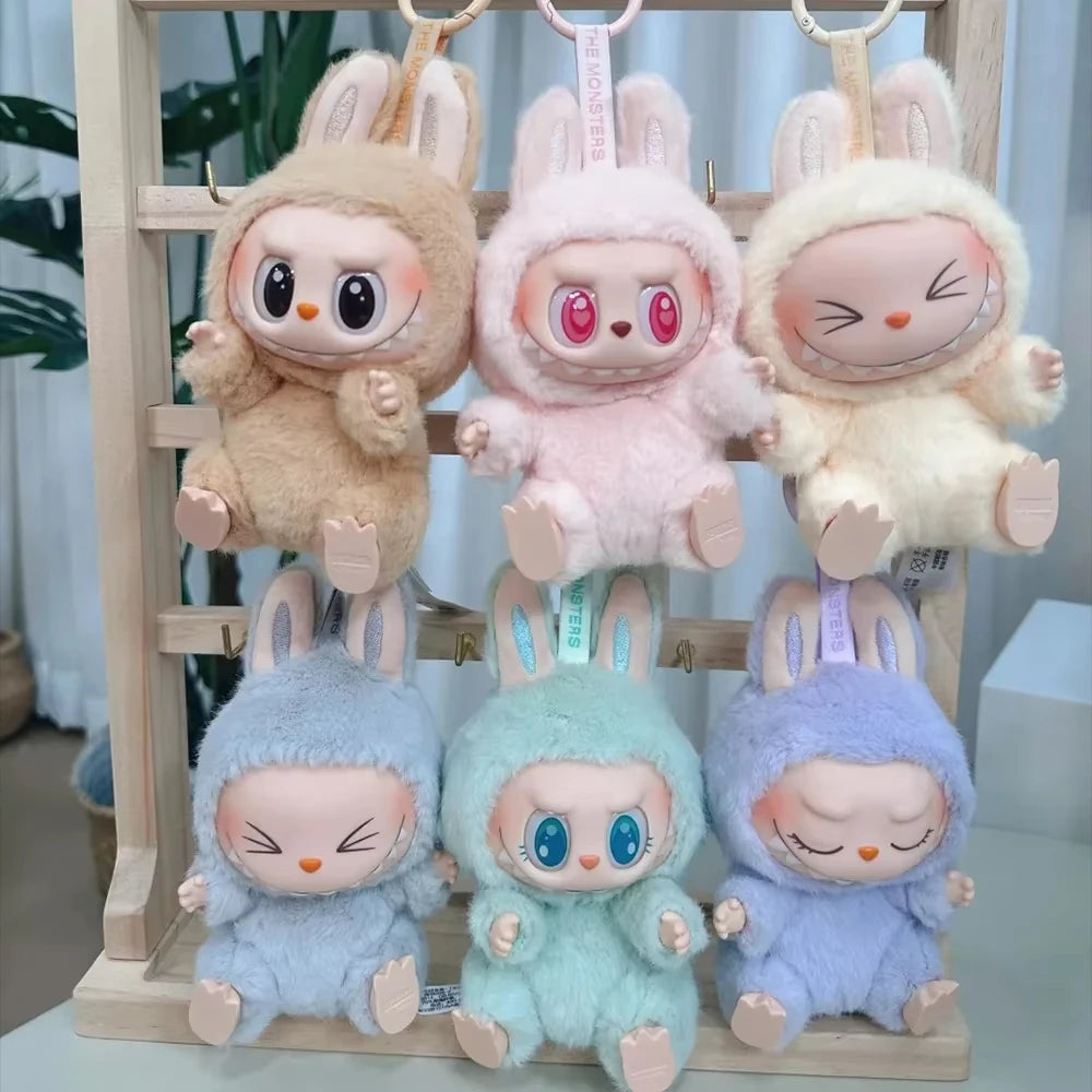 1:1 High Quality Macaron 2nd The Monsters Labubu Sitting Party Vinyl Plush Blind Box Decorative Surprise Box Doll Collection Gif