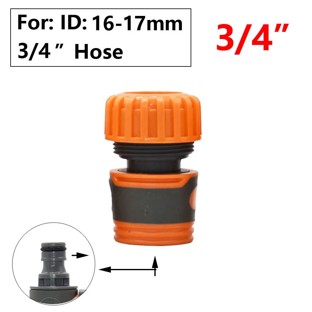 Garden Hose Quick Connector 1/2 3/4 1 Inch Pipe Coupler Stop Water Connector 16/20/32mm Repair Joint Irrigation System Fitting