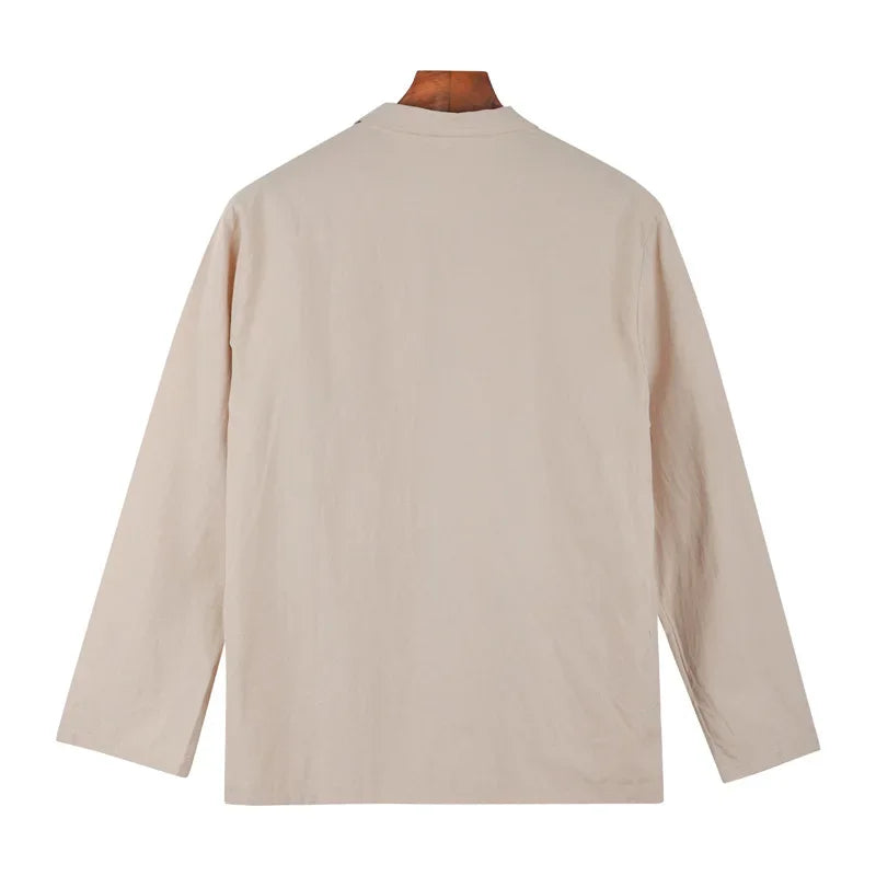 Cotton Linen Men's Extremely Thin Jacket Spring Summer Solid Lapel Shirts Casual Coat Men thin Loose Blazers Basic Cardigan