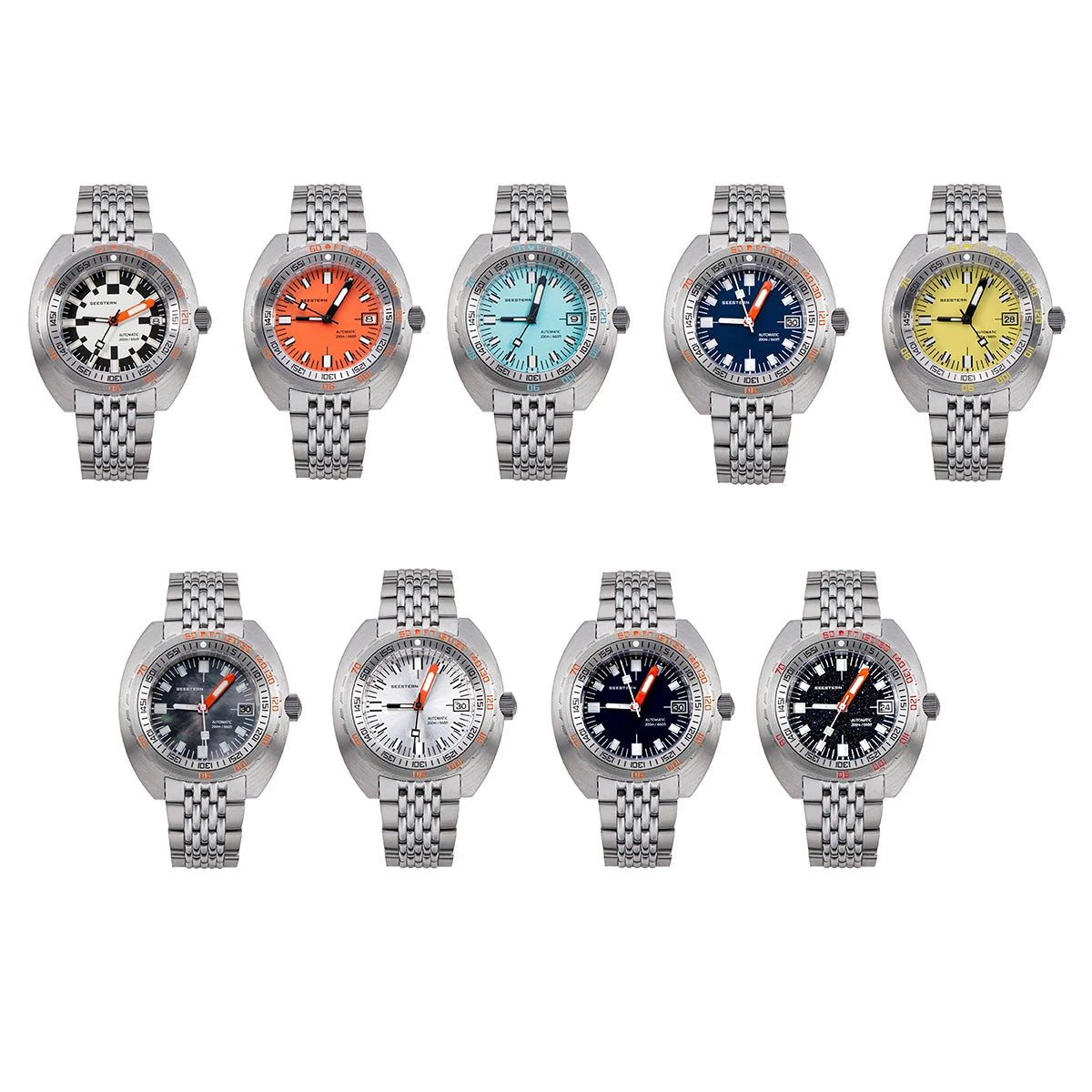 Top Brand Diver Watch Men SUB300T Automatic Mechanical Sapphire Glass Luminous Date 200m Turn Bracelet Seestern Wristwatch Retro