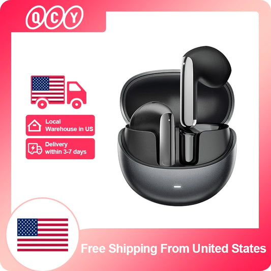 QCY HT10 AilyBuds Pro+ ANC Wireless Earphone Hi-Res Audio with LDAC Bluetooth 5.3 Earbuds 6 Mic AI HD Call Multipoint Connection