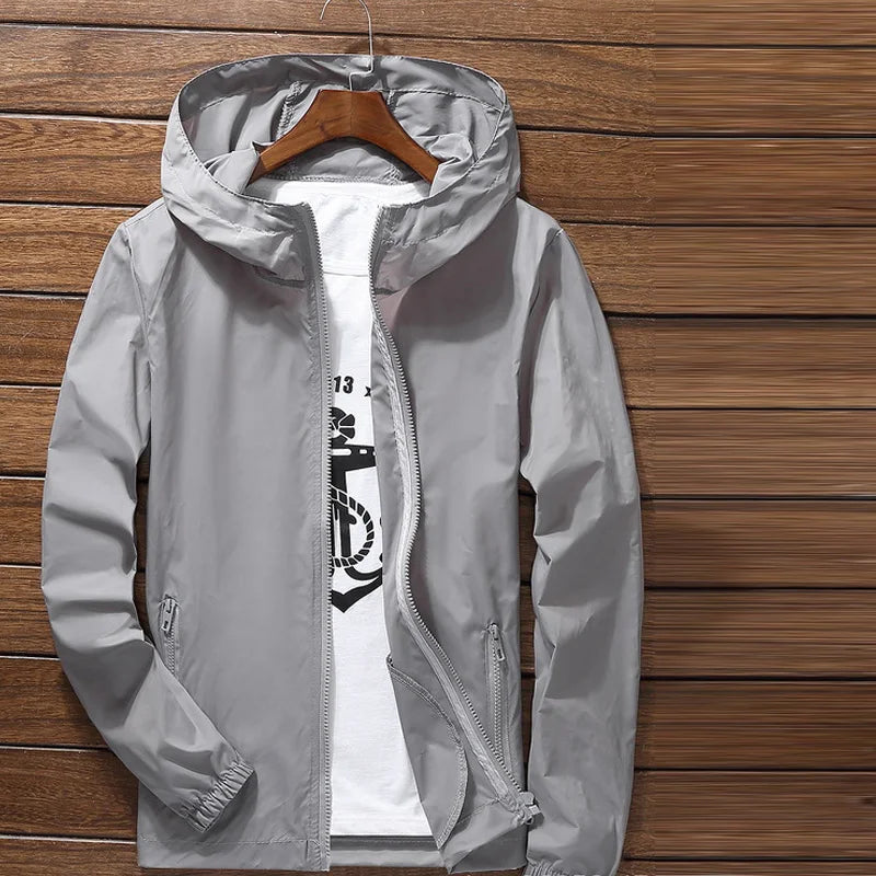 S-7XL Windproof Quick Dry Coat Ultra-Light Waterproof Jacket Men Women UV Outwear Camping Hiking Cycling Running Sport Rain Coat