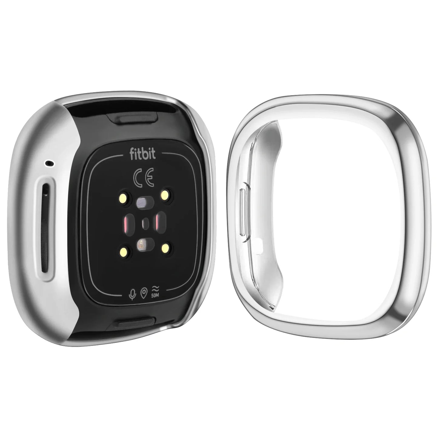 Full Cover Watch Case for Fitbit Versa 2/Versa 3/Versa 4 Screen Protector Case Bumper Cover for Fitbit Sense 2/Sense Protective