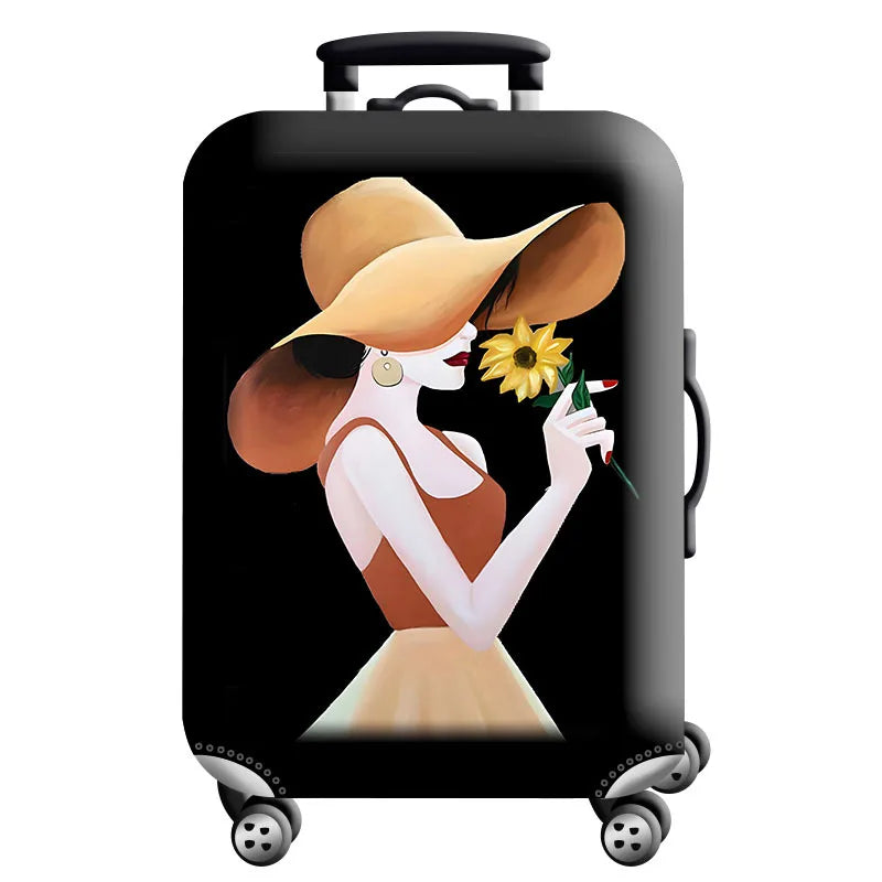 Luggage Cover Stretch Fabric Suitcase Protector Baggage Dust Case Cover Suitable for18-32 Inch Suitcase Case Travel Organizer