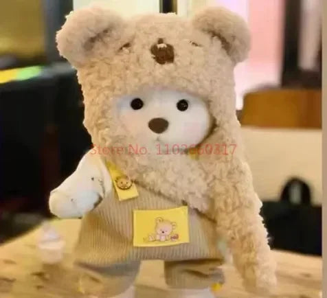 Clothes For 30cm Plush Toys Kawaii Plush Bear Doll Clothing Soft Bear White Brown Comfortable Cute Teddy Bear Kids Gift
