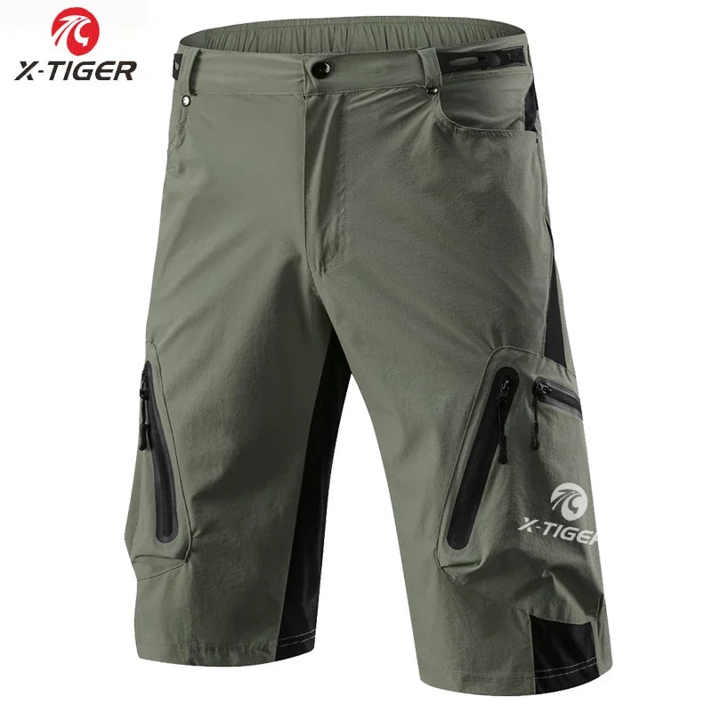X-TIGER Mountain Bike Shorts Men's Summer Bicycle MTB Shorts Loose Fit Lightweight Outdoor Sports MTB Cycling Shorts