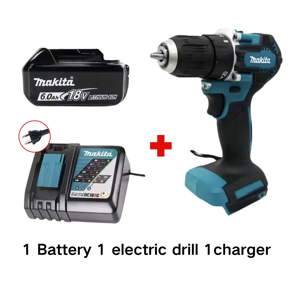 Makita DDF487 10mm brushless 18V lithium rechargeable impact drill household hand drill high torque electric screwdriver
