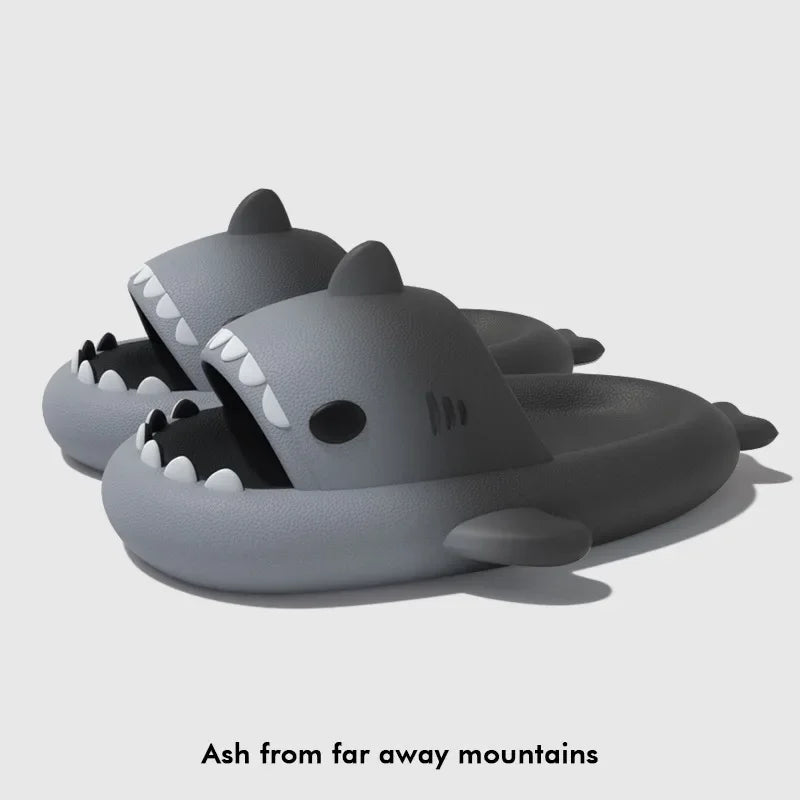 Home Shark Slippers Cloud Women Slides Clapper Summer Beach Indoor Soft Eva Sandal Men Male Non Slip Gradient Shoe Ladies Female