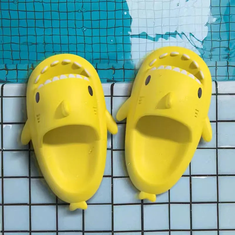 Summer Shark Slippers Women Flip Flops Home Shark Slides Anti-skid EVA Kids Outdoor Flats Shoes For Couples Men Beach Sandals