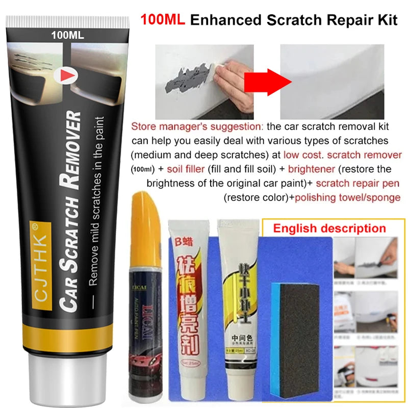 Car Scratch Remover Paint Care Tools Auto Swirl Remover Scratches Repair Polishing Anti Scratch Wax Auto Body Grinding Compound