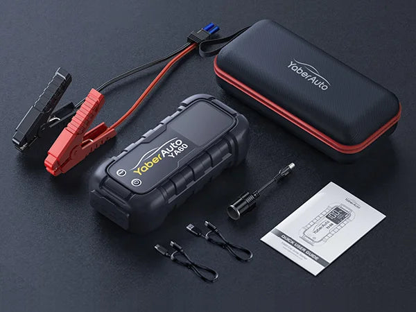 6000A Jump Starter 150W DC Car Battery Charger 3.3 LED Screen 600 Lumens Flashlight Battery Charger Super Starting Device