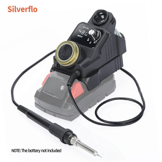 Silverflo 937DI Cordless Soldering Station Portable Soldering Station with Sleep Mode for DEWALT/Milwaukee/MAKITA/Battery 18/20V
