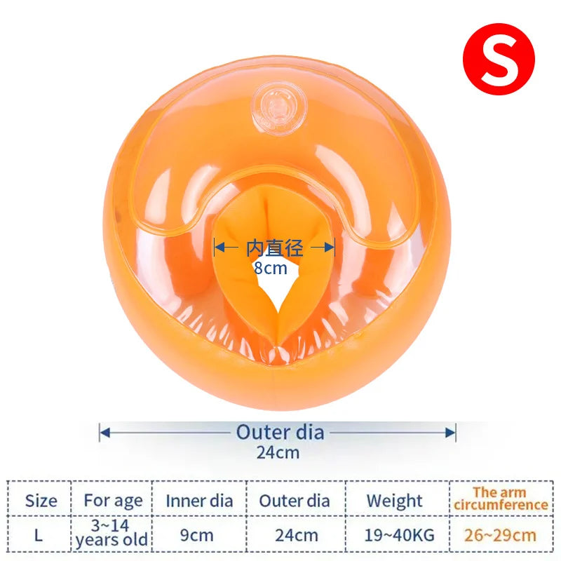 Swimbobo Children Swimming Arm Circle Boys and Girls Swimming Arm Circle Green Orange Thickened Inflatable Water Sleeve Toy